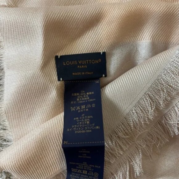 Louis Vuitton Cream Silk Shawl - Picture 3 of 3